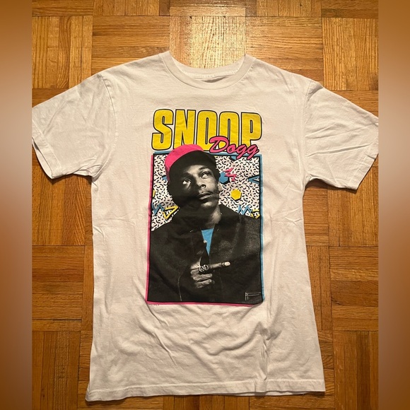 Graphic white T shirt Snoop Dogg music rap concert size medium M - Picture 1 of 3